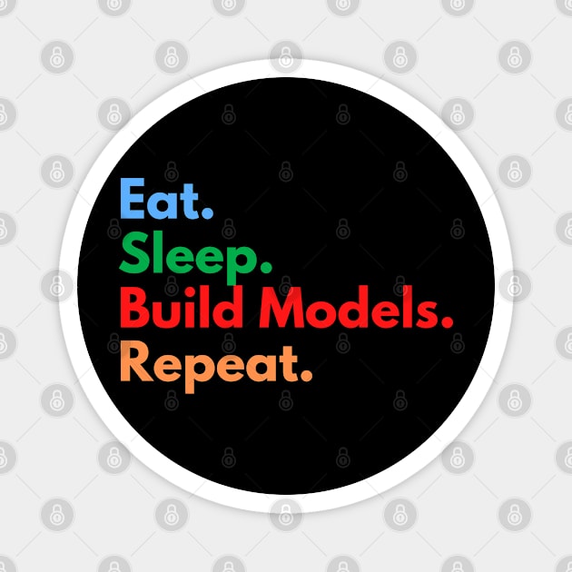 Eat. Sleep. Build Models. Repeat. Magnet by Eat Sleep Repeat